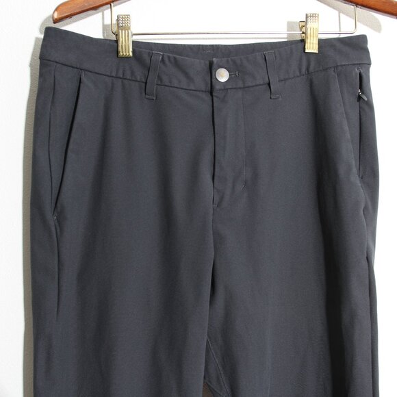 Lululemon Commission Pant Slim *Warpstreme 28" Obsidian Gray Chino Size 31 - Picture 3 of 14